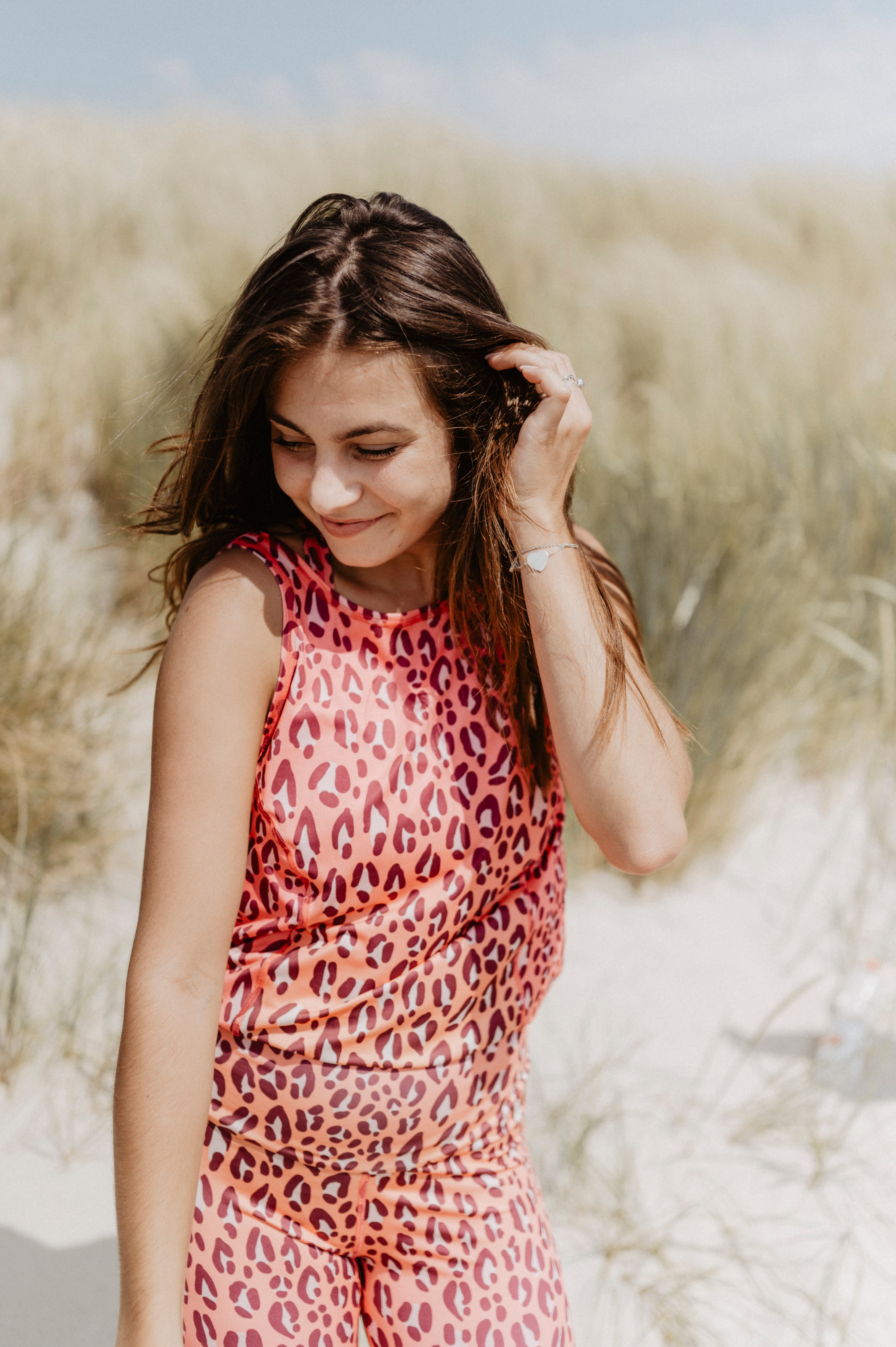 Mono de Yoga con Estampado de Leopardo Rosa | Konekto