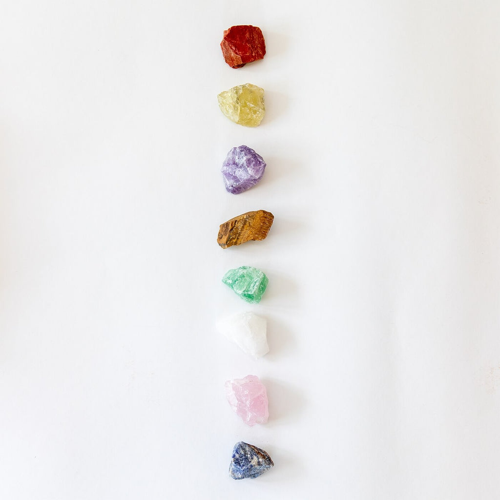 Set Básico de Piedras de los 7 Chakras | Cristales Naturales en Bruto | Divasya