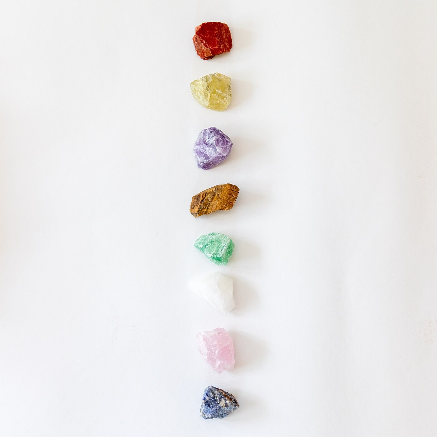 Set Básico de Piedras de los 7 Chakras | Cristales Naturales en Bruto | Divasya