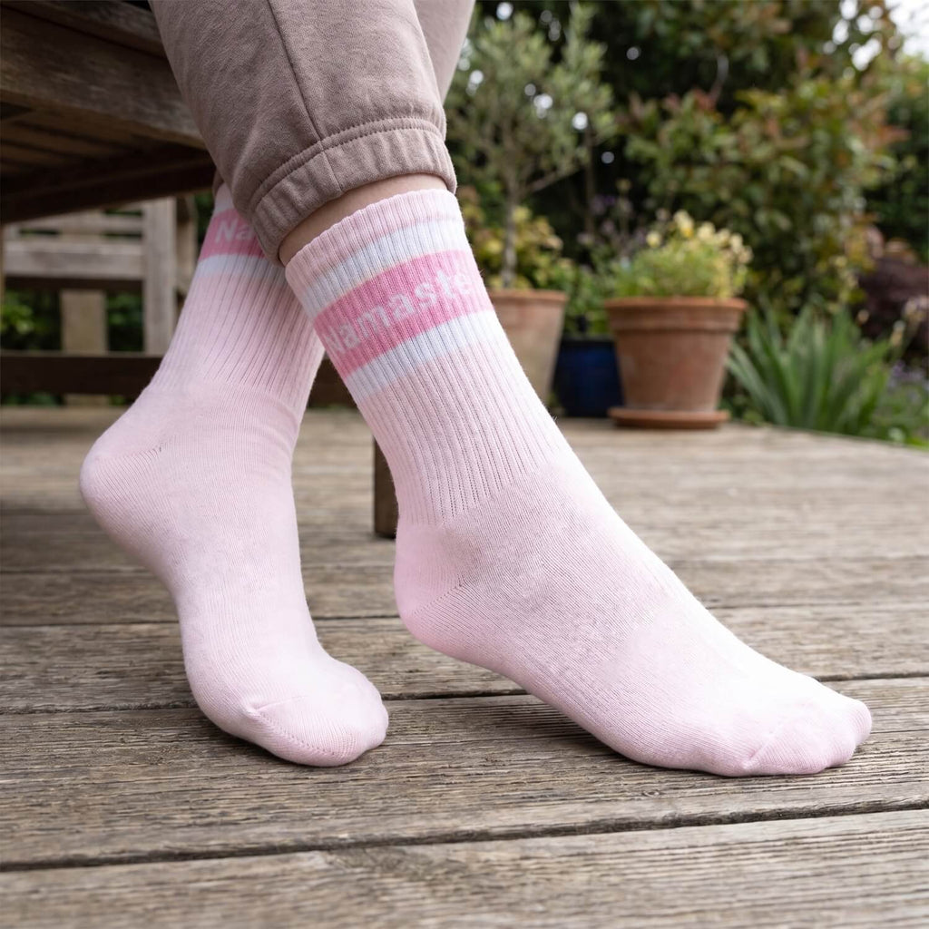 Calcetines de Yoga de Algodón Orgánico "Inhale Exhale | Namasté"