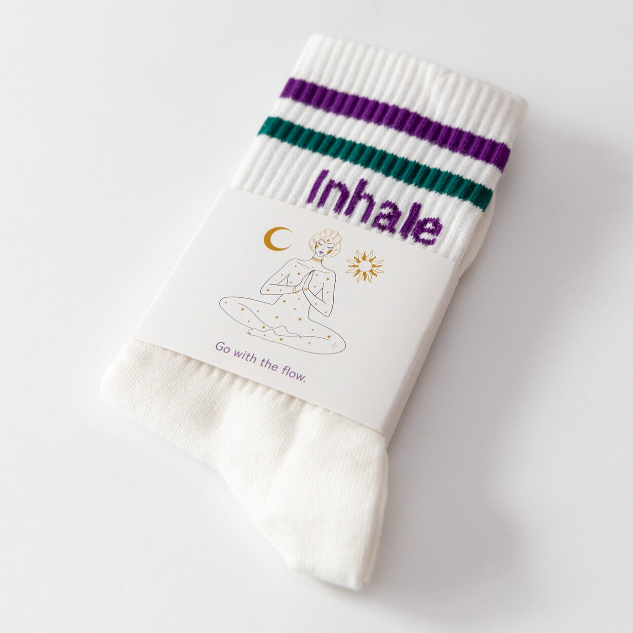Calcetines de Yoga de Algodón Orgánico "Inhale Exhale | Namasté"