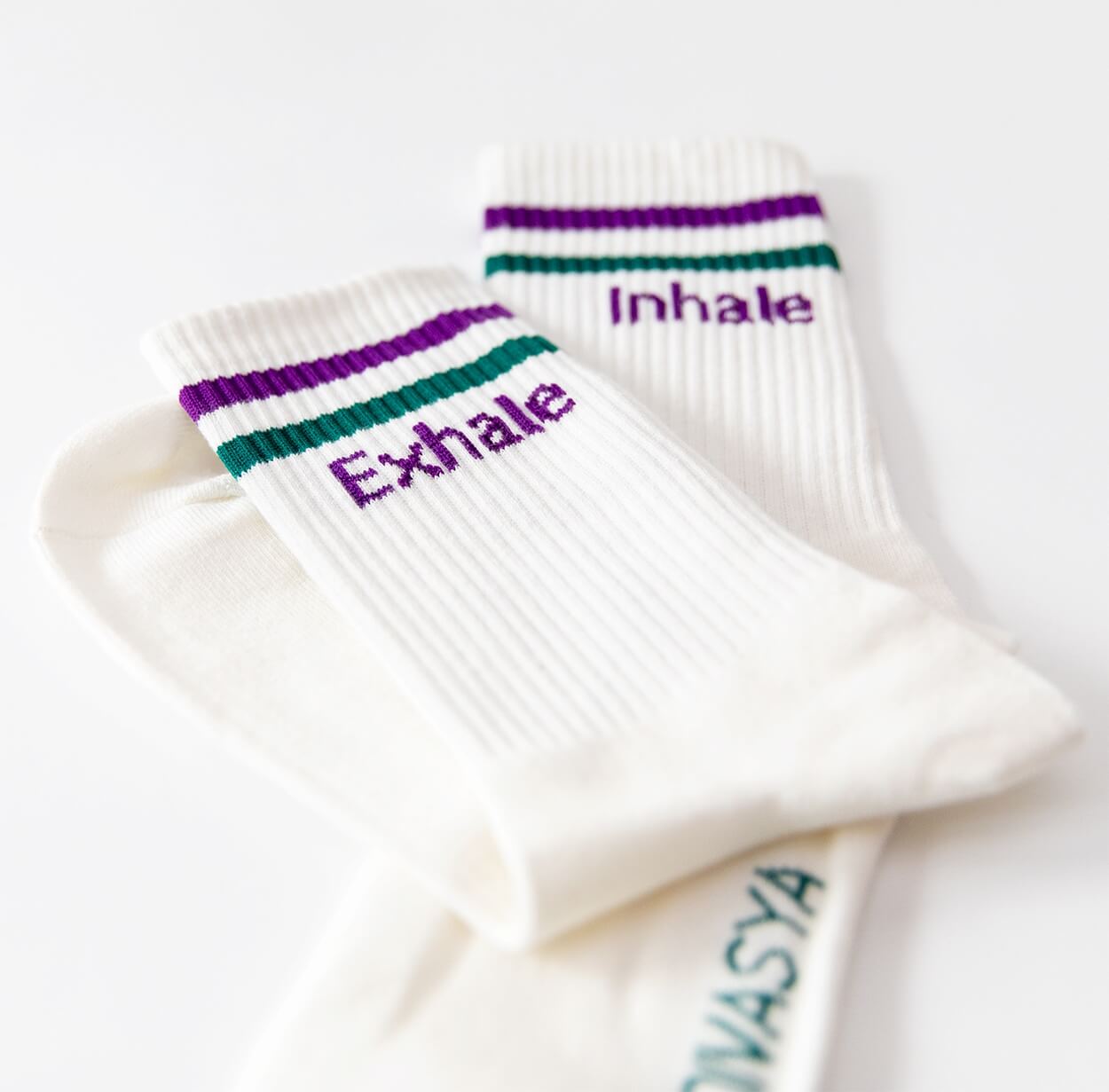 Calcetines de Yoga de Algodón Orgánico "Inhale Exhale | Namasté"