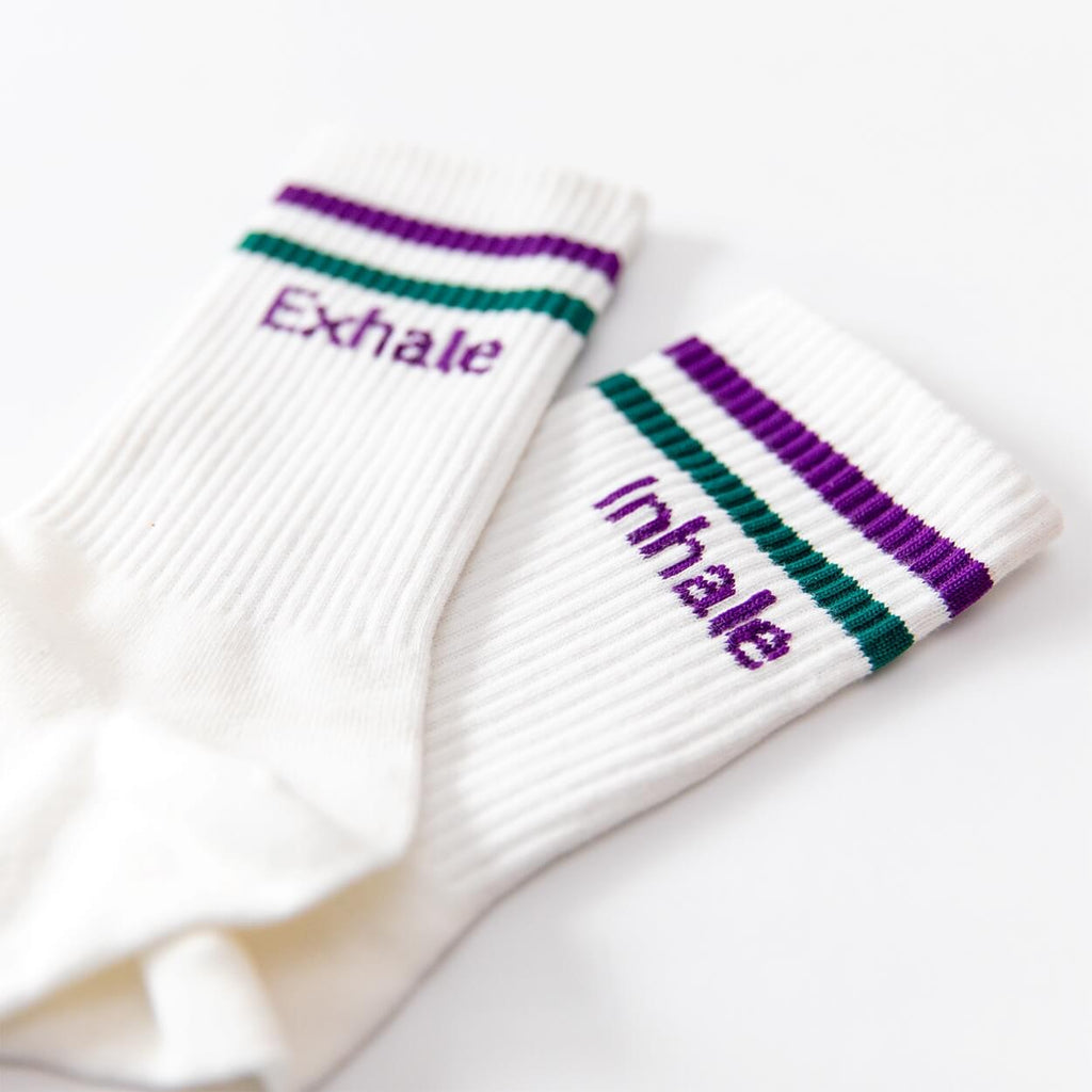 Calcetines de Yoga de Algodón Orgánico "Inhale Exhale | Namasté"