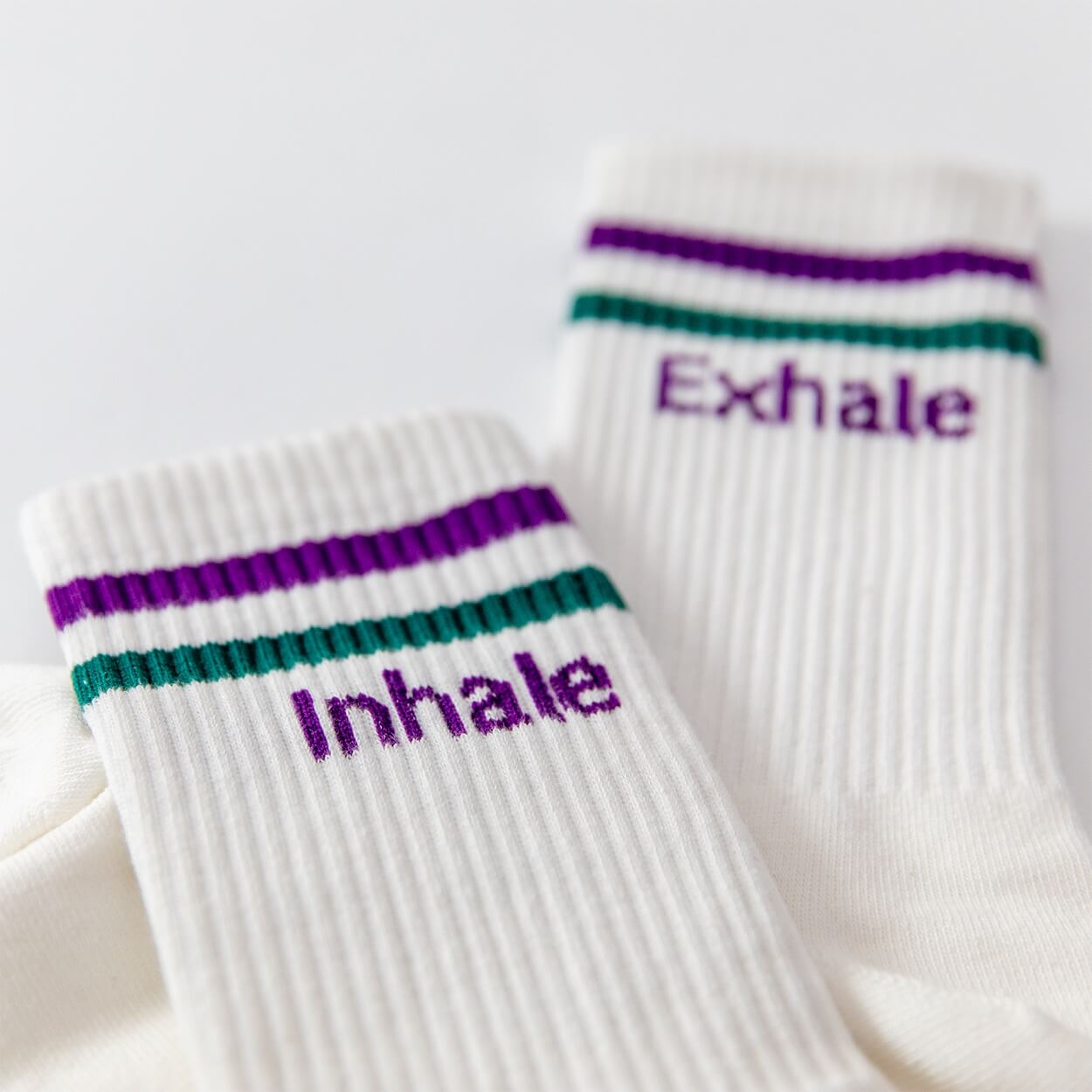 Calcetines de Yoga de Algodón Orgánico "Inhale Exhale | Namasté"