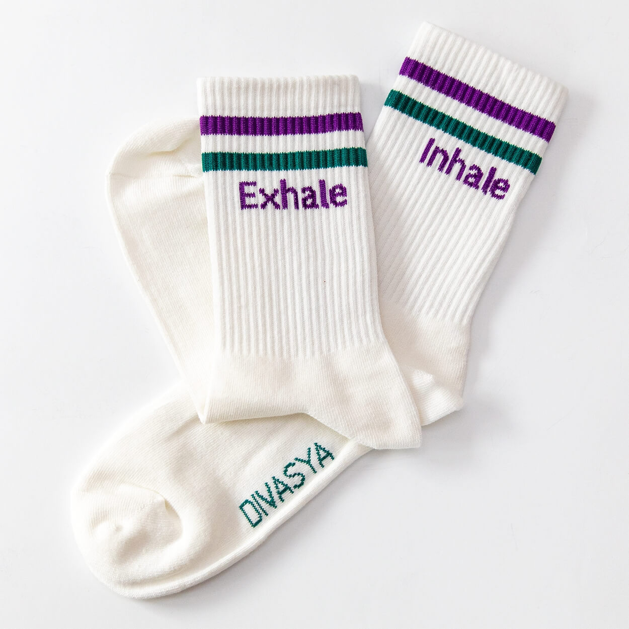Calcetines de Yoga de Algodón Orgánico "Inhale Exhale | Namasté"