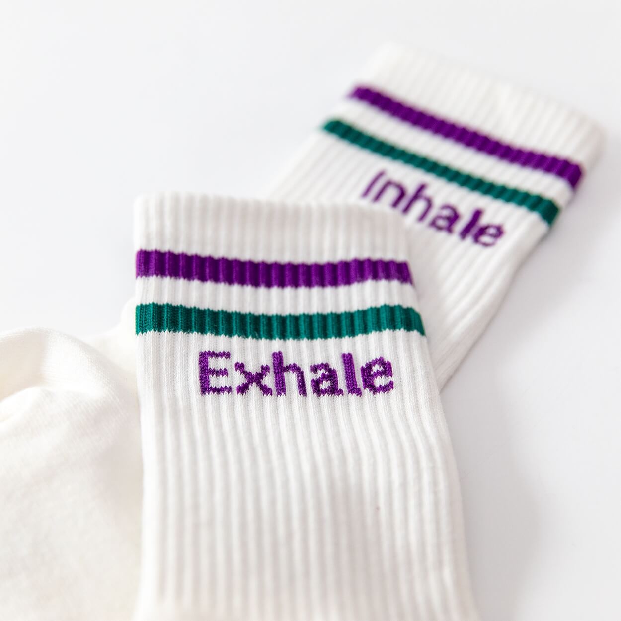 Calcetines de Yoga de Algodón Orgánico "Inhale Exhale | Namasté"