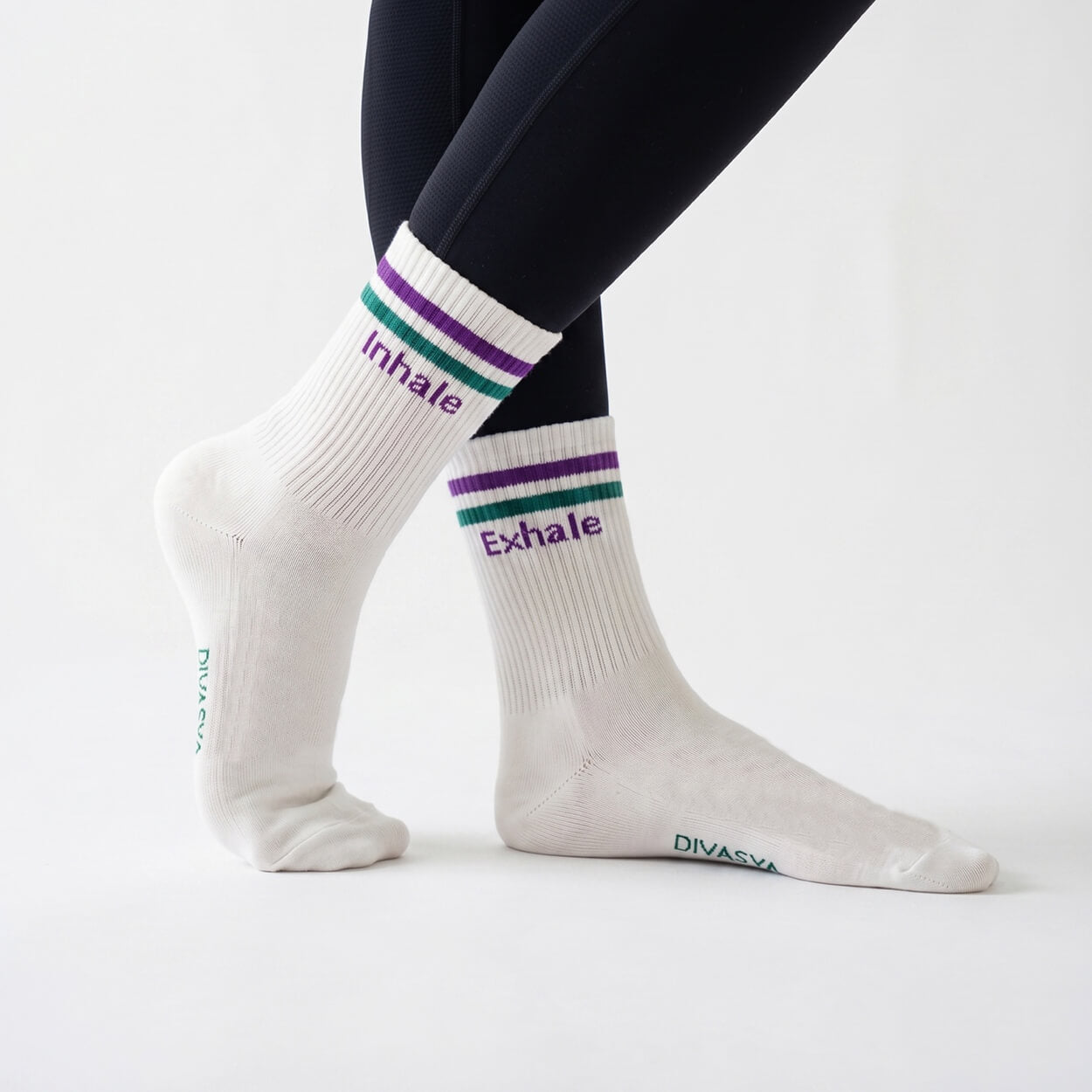 Calcetines de Yoga de Algodón Orgánico "Inhale Exhale | Namasté"