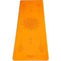 Beste Yogamatte Naturkautschuk rutschfest Orange mandala nachhaltig Tragegurt