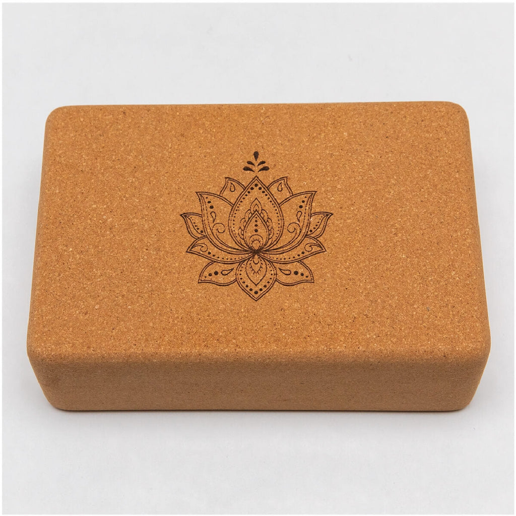 Yoga Block Kork Lotus Motiv