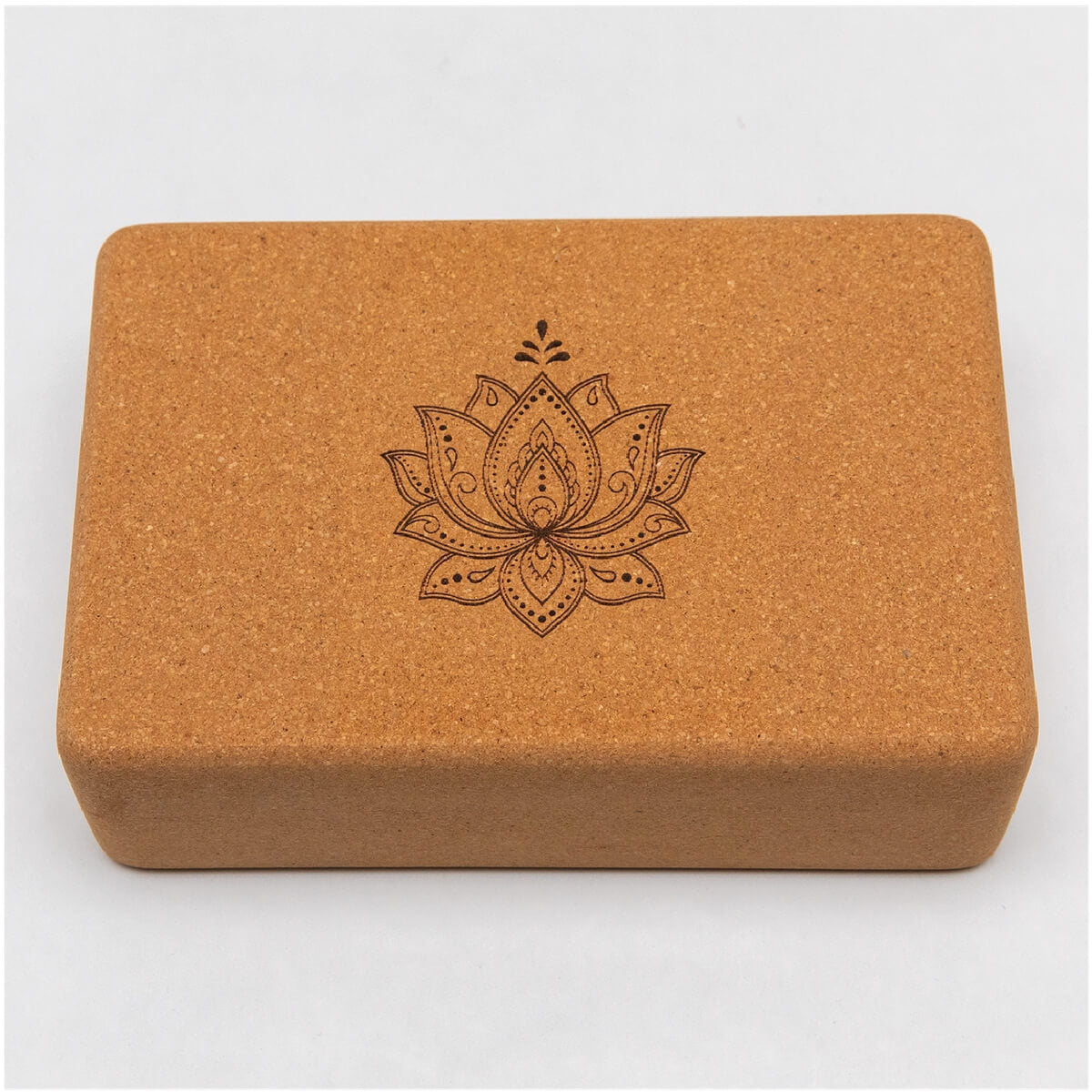 Yoga Block Kork Lotus Motiv