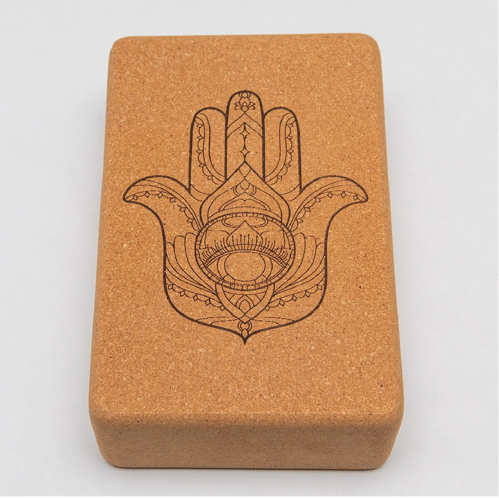 Yoga Block Kork Lotus Hamsa